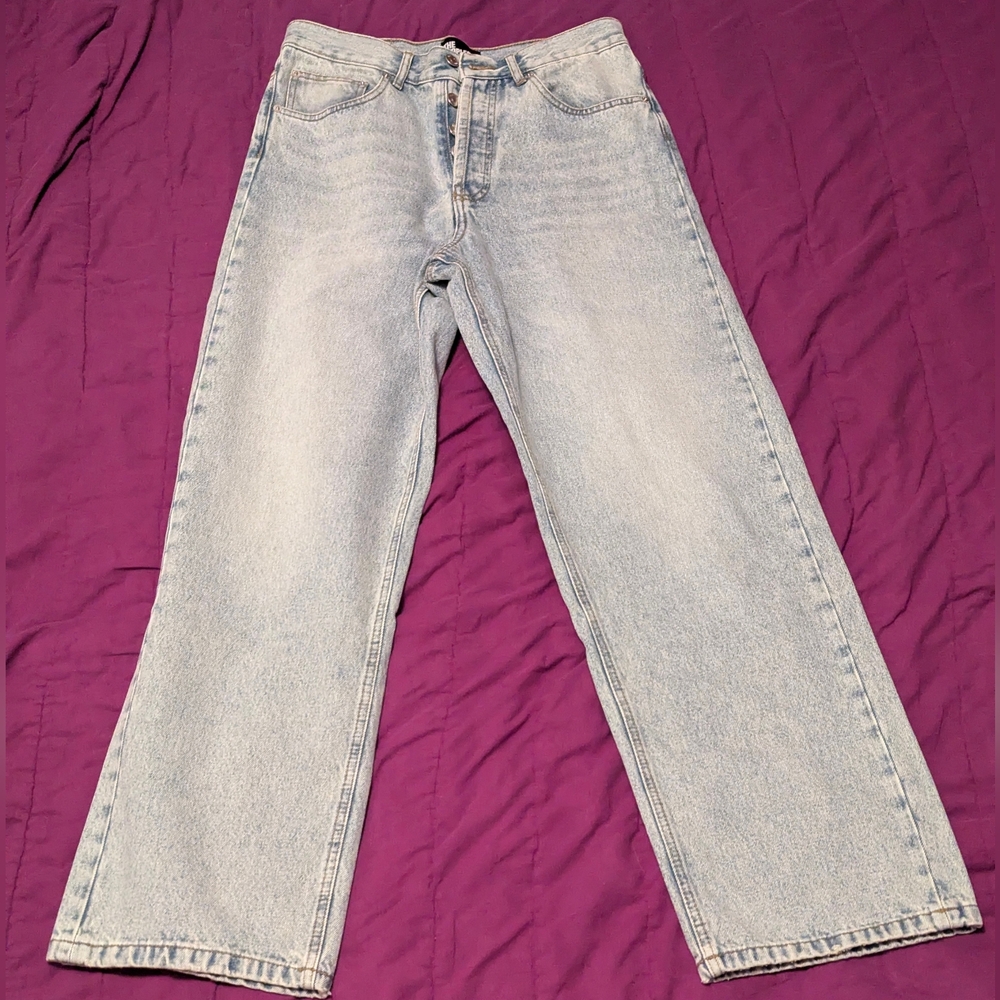 The Kooples Button Fly Faded Blue Denim Jeans Size 28
